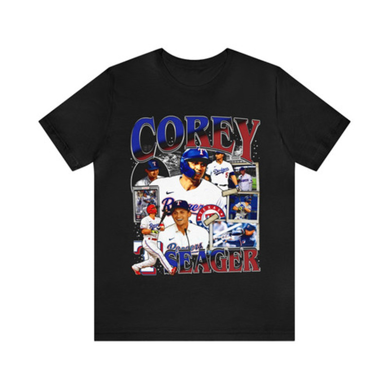 Vintage 90s Baseball Bootleg Style T-Shirt CORY SEAGER 90s Unisex Graphic Tee.jpg