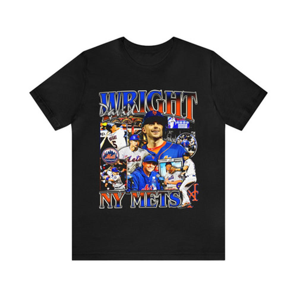 Vintage 90s Baseball Bootleg Style T-Shirt DAVID WRIGHT Unisex Graphic Tee Shirt.jpg