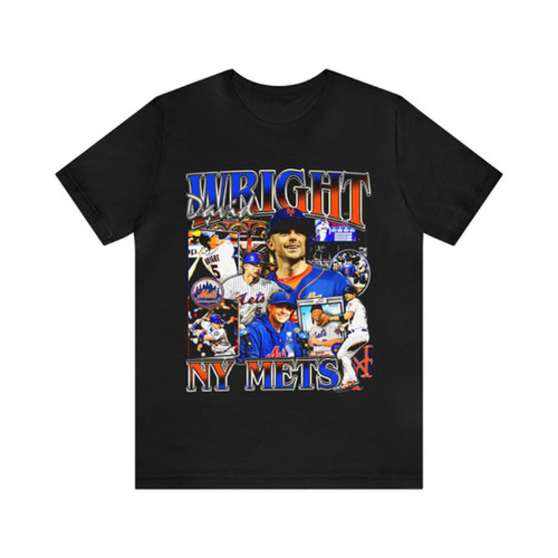 Vintage 90s Baseball Bootleg Style T-Shirt DAVID WRIGHT Unisex Graphic Tee Shirt.jpg