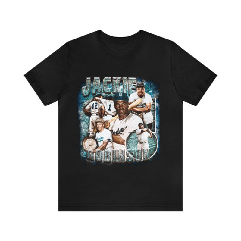Vintage 90s Baseball Bootleg Style T-Shirt JACKIE ROBINSON Unisex Graphic Tee.jpg
