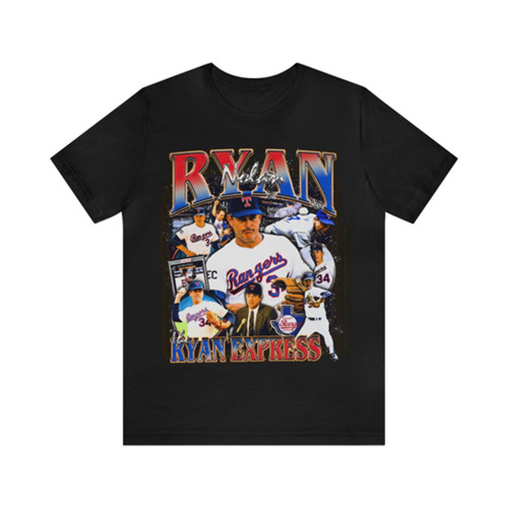 Vintage 90s Baseball Bootleg Style T-Shirt NOLAN RYAN Unisex Graphic Tee Shirt.jpg