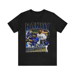 vintage 90s baseball bootleg style t-shirt randy arozarena unisex graphic tee