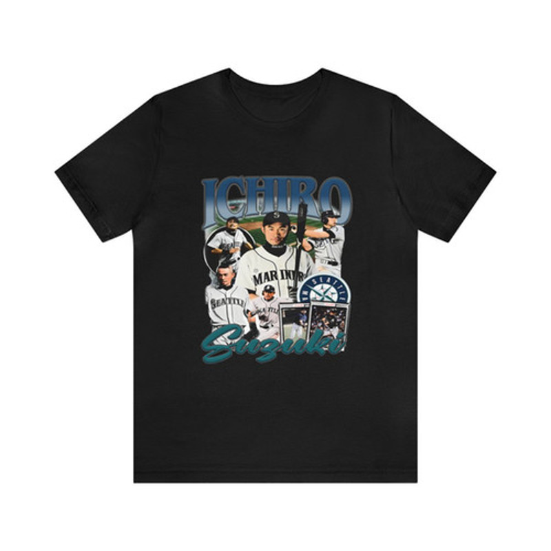 Vintage 90s Baseball Bootleg Style T-Shirt, ICHIRO SUZUKI Unisex Tee Shirt.jpg