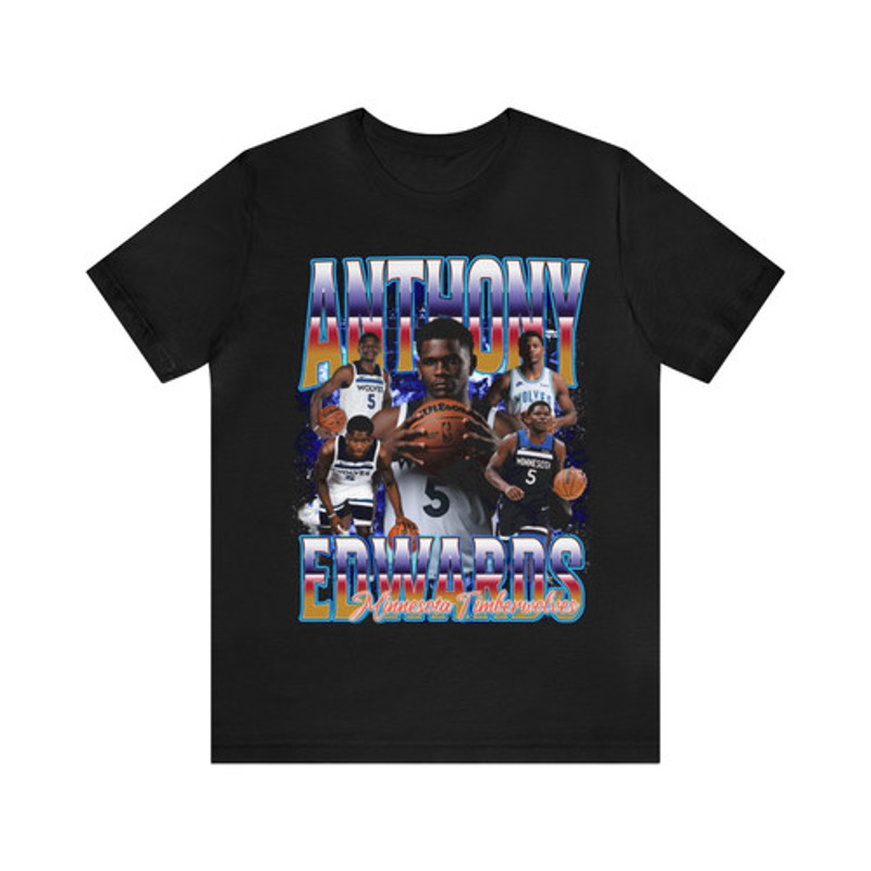 Vintage 90s Basketball Bootleg Style T-Shirt ANTHONY EDWARDS Unisex Graphic Tee.jpg
