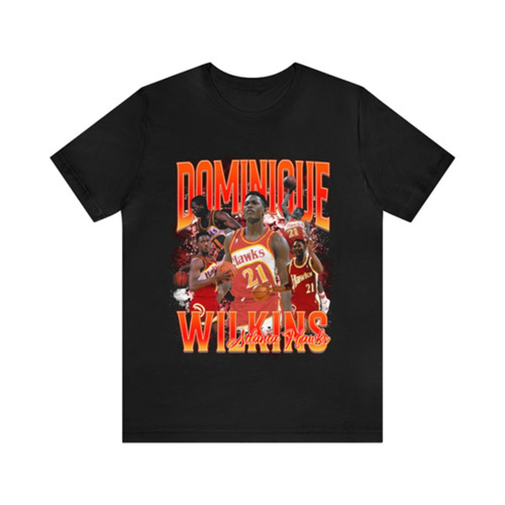 Vintage 90s Basketball Bootleg Style T-Shirt DOMINIQUE WILKINS Unisex Tee.jpg