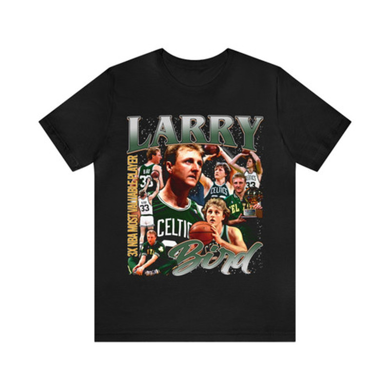 Vintage 90s Basketball Bootleg Style T-Shirt LARRY BIRD Unisex Graphic Tee T-Shirt.jpg