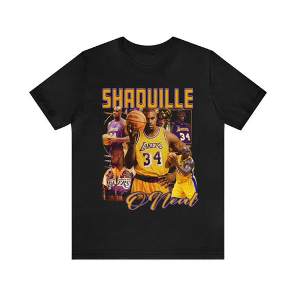 Vintage 90s Basketball Bootleg Style T-Shirt SHAQUILLE ONEAL Unisex Graphic Tee.jpg