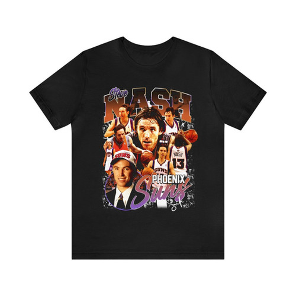 Vintage 90s Basketball Bootleg Style T-Shirt STEVE NASH Unisex Graphic Tee.jpg