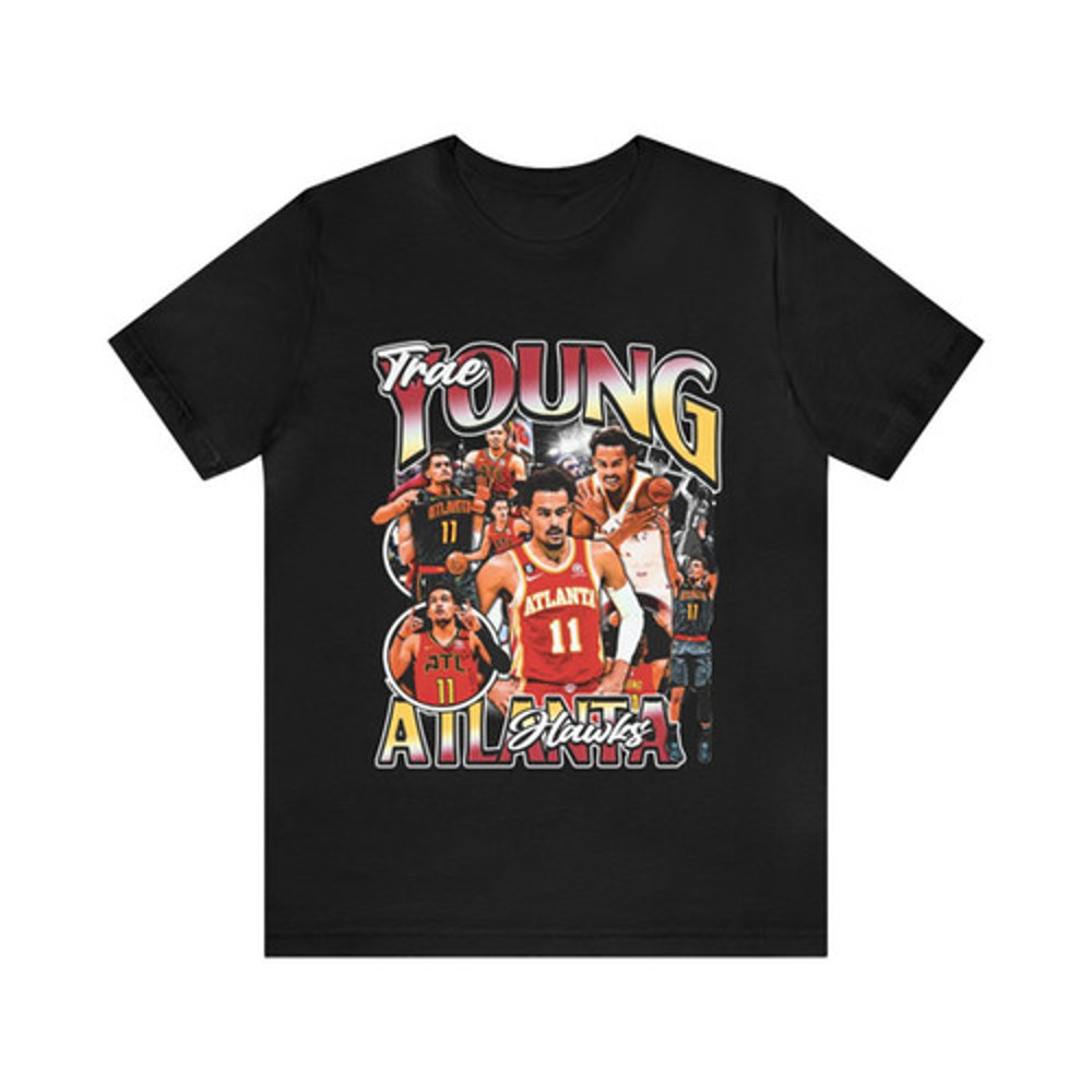 Vintage 90s Basketball Bootleg Style T-Shirt TRAE YOUNG Unisex Graphic Tee.jpg