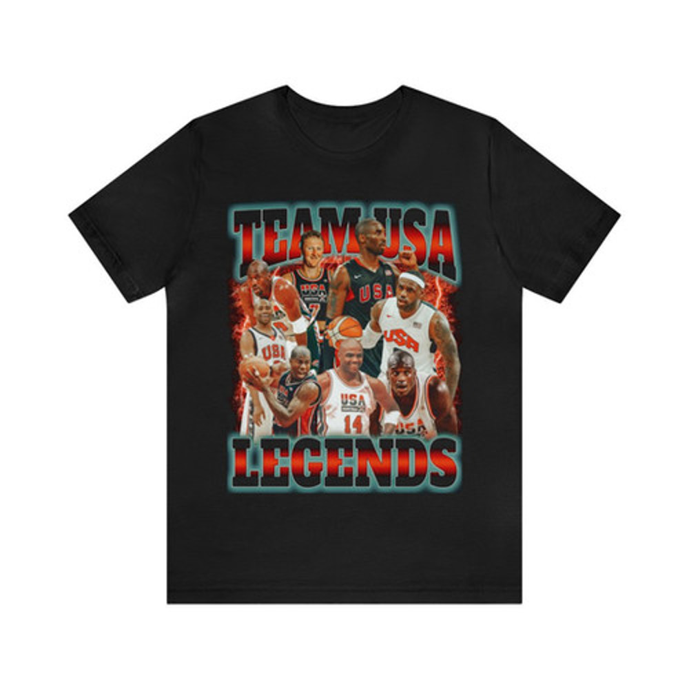Vintage 90s Basketball Bootleg Style T-Shirt USA LEGENDS Unisex Graphic Tee.jpg