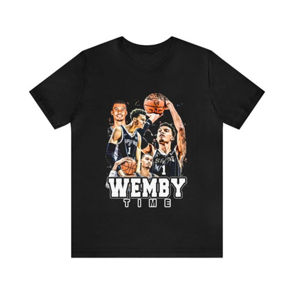 Vintage 90s Basketball Bootleg Style T-Shirt WEMBY TIME Unisex Graphic Tee.jpg
