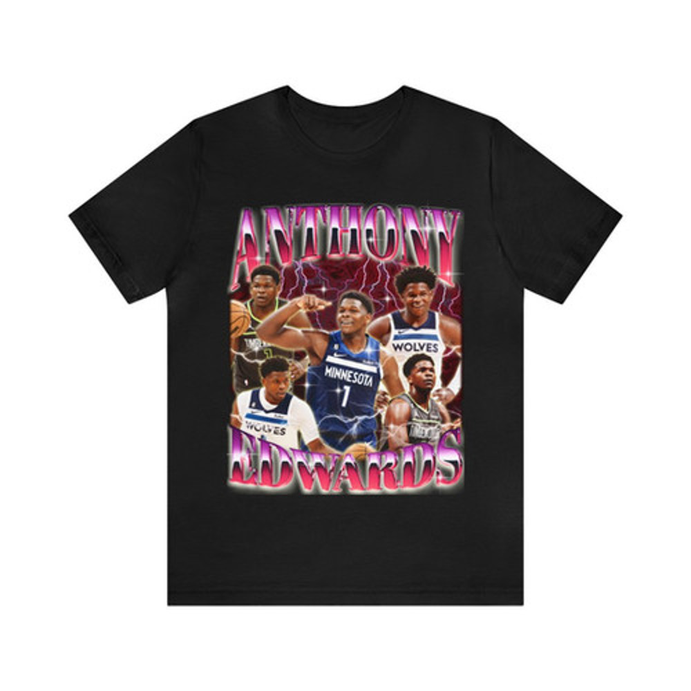 Vintage 90s Basketball Bootleg Style T-Shirt, ANTHONY EDWARDS 90s Unisex Tee.jpg