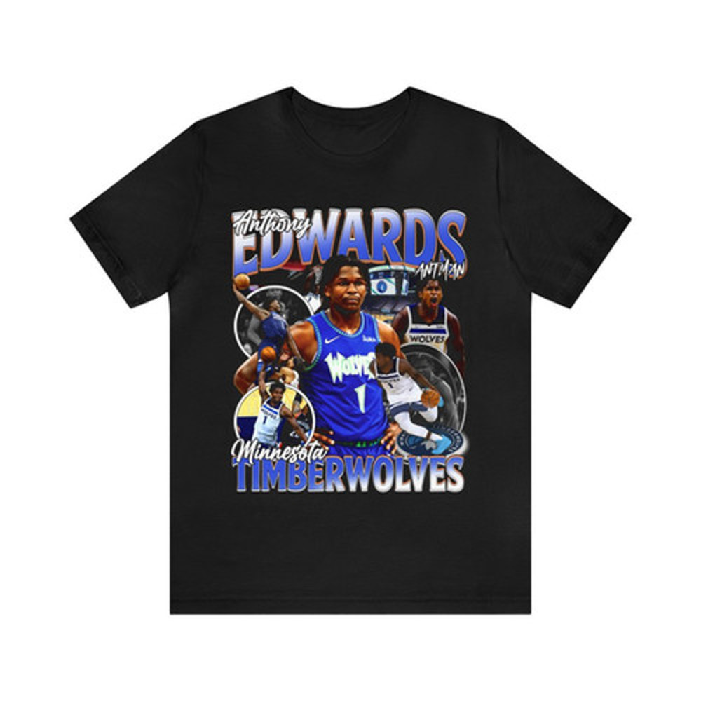 Vintage 90s Basketball Bootleg Style T-Shirt, ANTHONY EDWARDS Unisex Graphic Tee.jpg