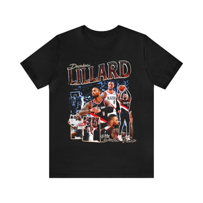 Vintage 90s Basketball Bootleg Style T-Shirt, DAME LILLARD Blazer Unisex Tee.jpg