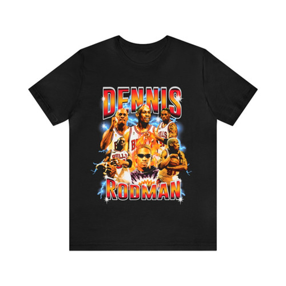 Vintage 90s Basketball Bootleg Style T-Shirt, DENNIS RODMAN RODZILLA Unisex Tee.jpg