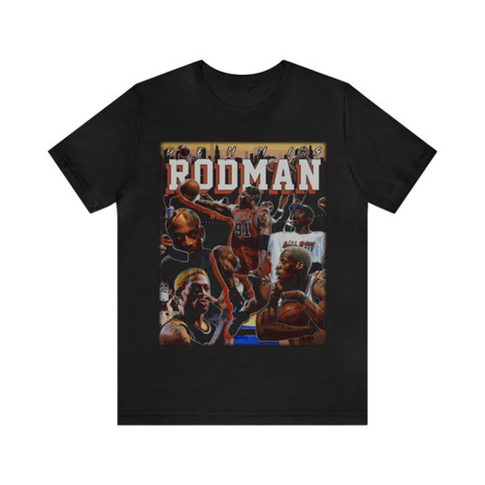 Vintage 90s Basketball Bootleg Style T-Shirt, DENNIS RODMAN Unisex Graphic Tee.jpg