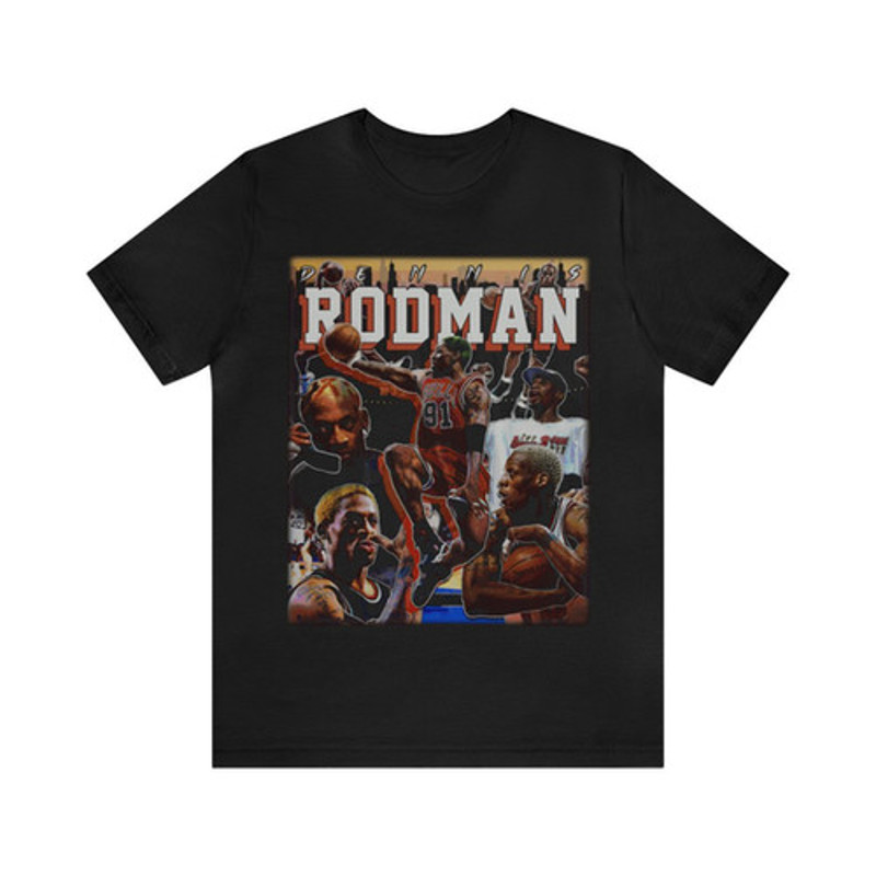 Vintage 90s Basketball Bootleg Style T-Shirt, DENNIS RODMAN Unisex Graphic Tee.jpg