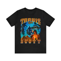 vintage 90s rap bootleg style t-shirt, travis scott 90s unisex graphic tee shirt
