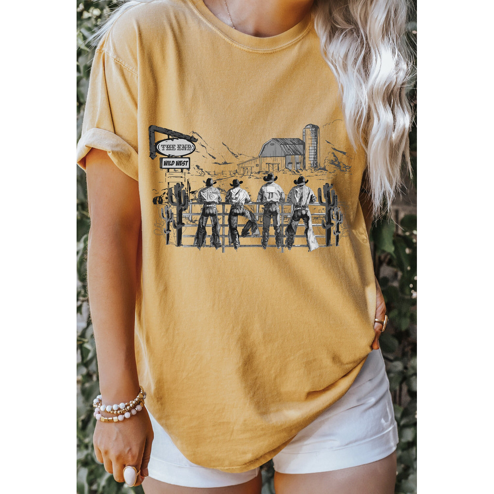 Western Cowboys Oversized Shirt, Vintage Tshirt, Cowboy Shirt 1.jpg
