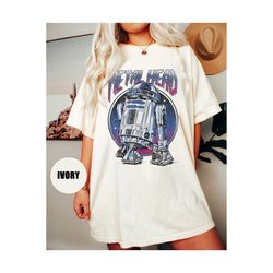 retro star wars r2d2 comfort colors shirt, star wars r2d2 metal head