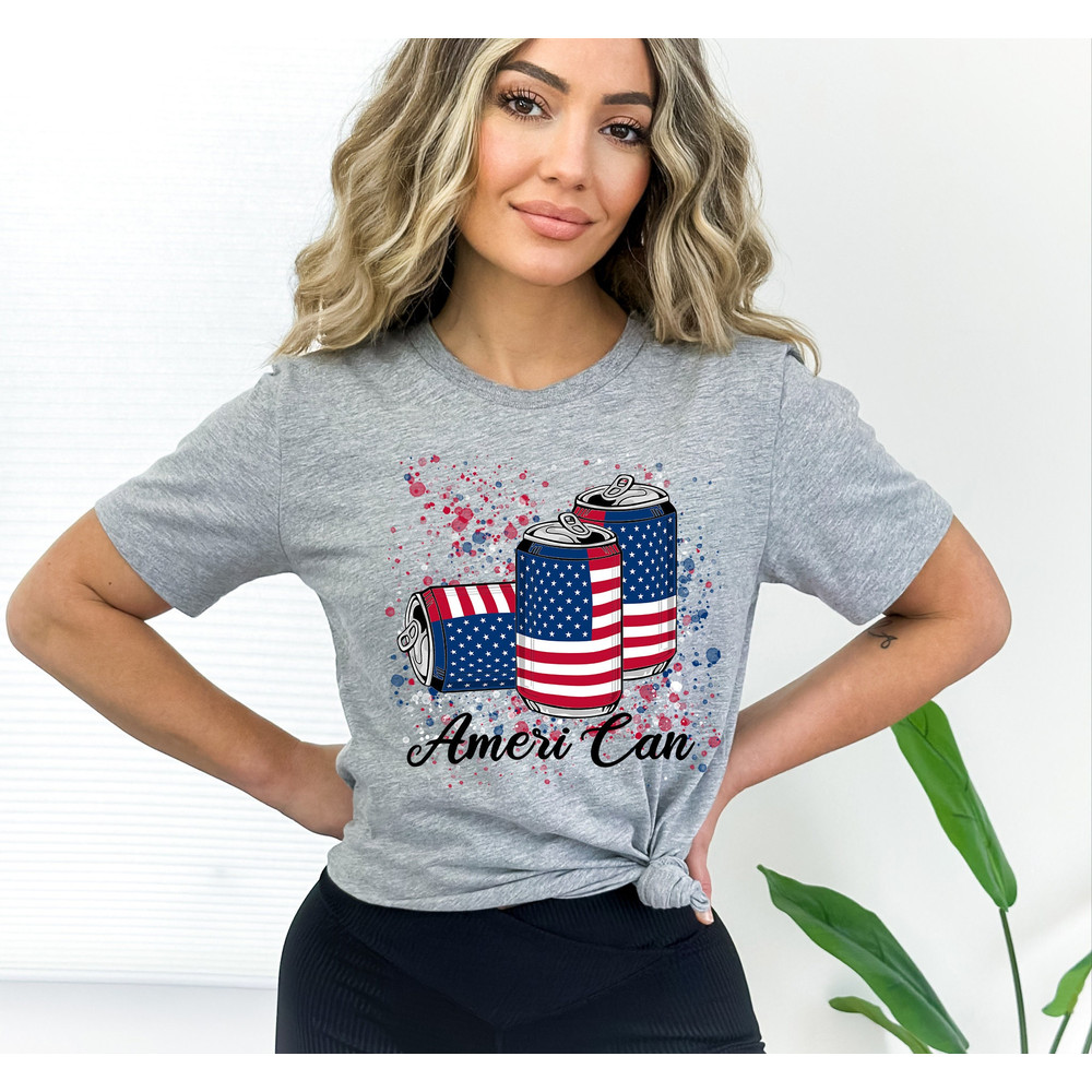 Ameri Can Shirt, 4th of July Shirt, Patriotic Shirt, Rainbows T-Shirt, American Flag Tee, Stars Shirt, American Shirt, 4th of July Gift.jpg