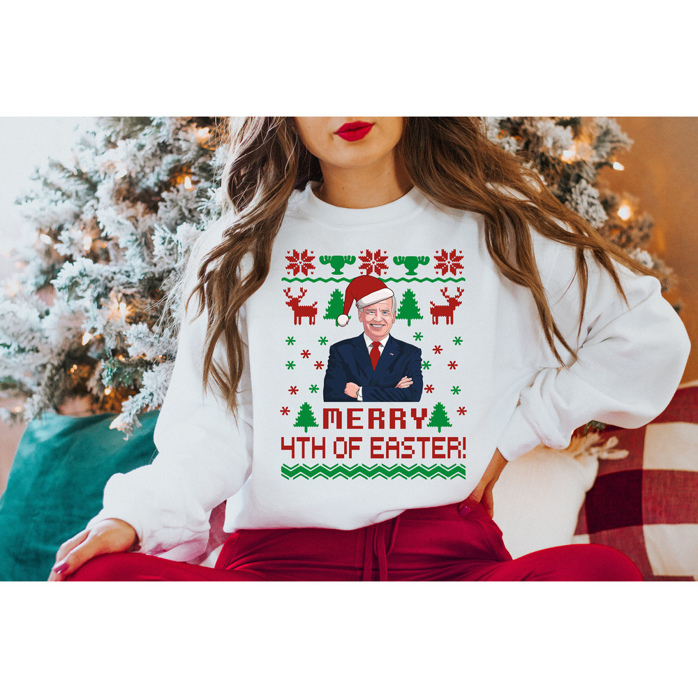 Santa Joe Biden Merry 4th Of Easter Ugly Sweater Christmas Sweatshirt, Biden Christmas Sweater, Ugly Christmas Sweater, HOODIE, SHIRT.jpg