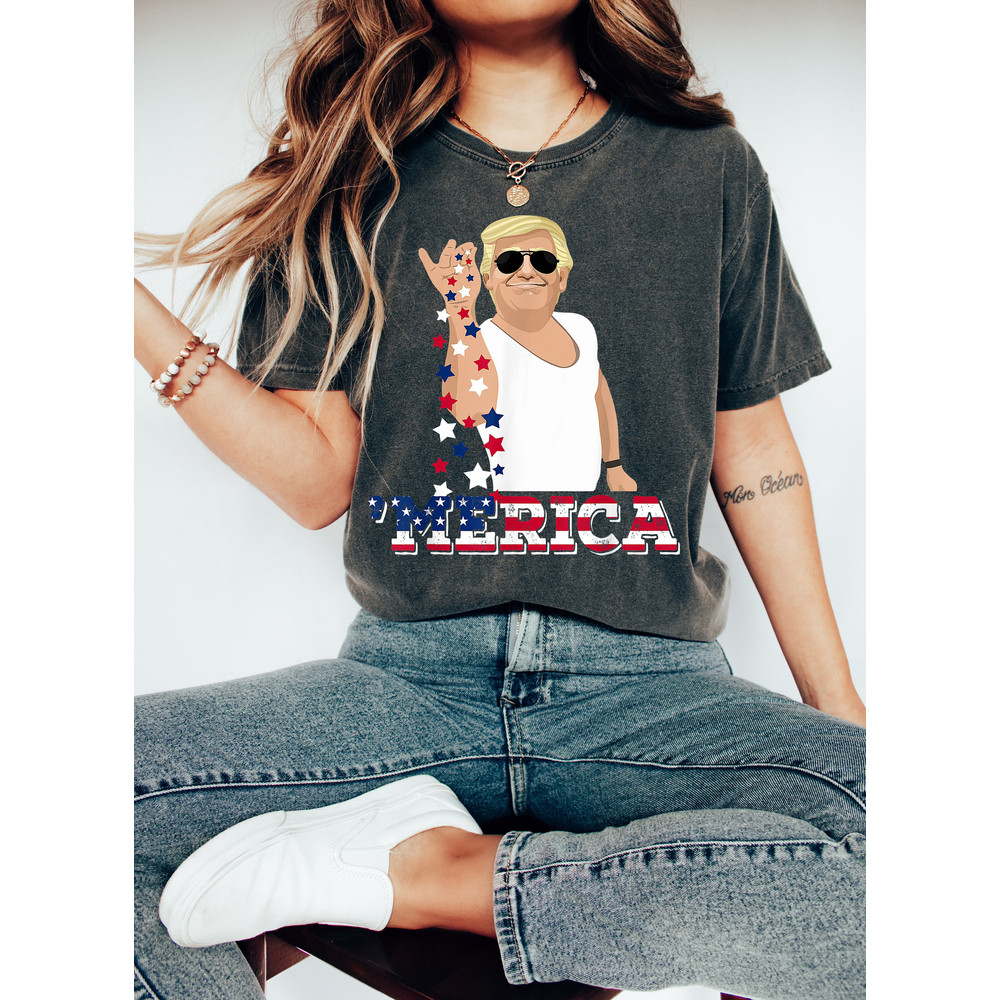 Trump 'Merica T-shirt, Trump Bae Funny 4th of July Shirt, Trump Salt T-shirt, 4th Of July Shirt, Salt Bae Style Funny 4th of July Trump Tee.jpg