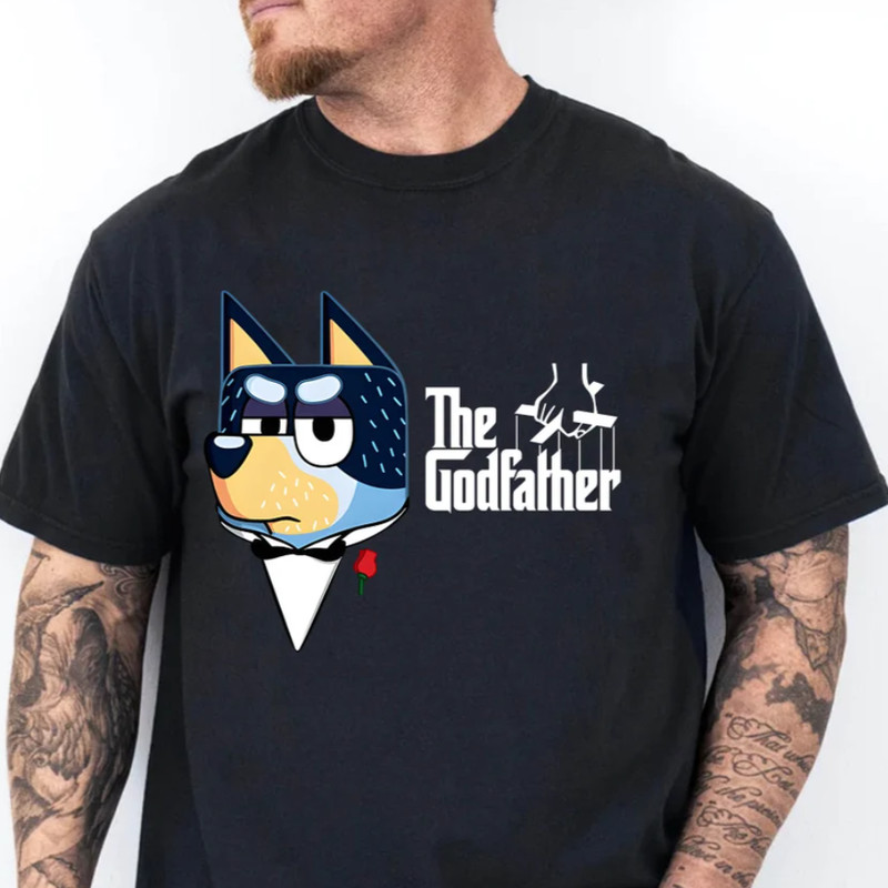 Bluey Dad The Godfather Shirt, Bluey Family Matching Shirt, Bluey Fathers Day 2024 Shirt.png