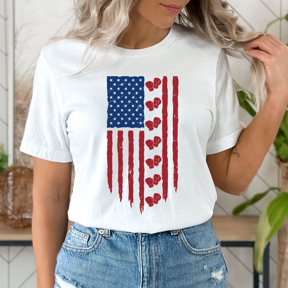 Boxing Shirt, Paris Summer Games 2024 Boxing Team Shirt, Olympic Themed Usa Flag Tshirt, France Sports Fan Gift, Summer.jpg