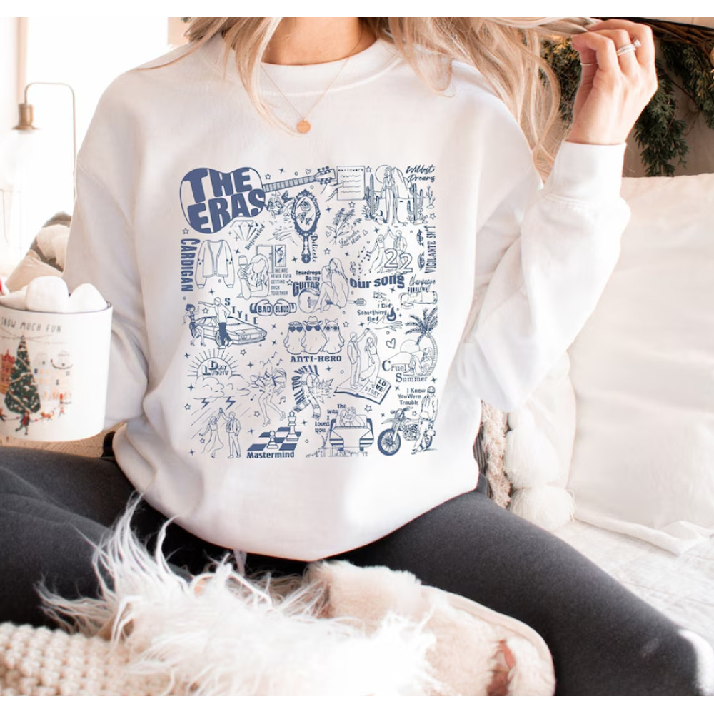Eras Sweatshirt, Different Eras, ValentineS Gift, Fan Made Merch, Albums Tracklist Tee, Eras Gift.png
