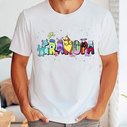 custom name grandpa monster inc comfort colors shirt, personalized disney grandfather t-shirt, fathers day gift