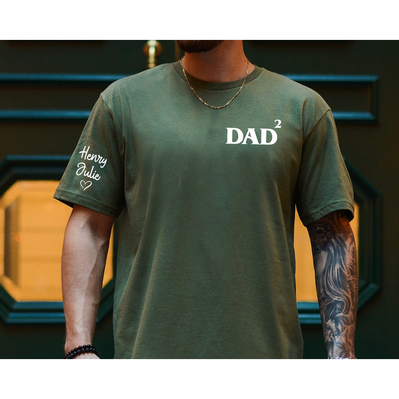 Dad 2 Fathers Day Shirt, Dad Squared Shirt, Father of 2 Kids Shirt, Twin Dad Gift from Daughter, Dad Birthday Gift.jpg