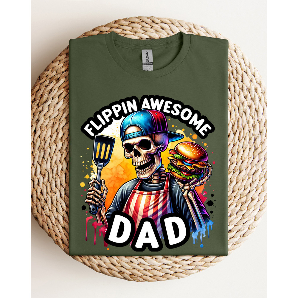Flippin Awesome Dad Shirt, Funny Dad Shirt, Skeleton Dad Shirt, Fathers Day Shirt, Gift For Dad, Funny Skeleton Shirt.jpg