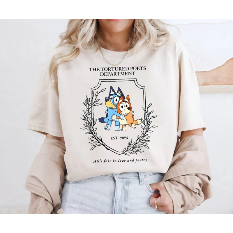 LOVE TS Bluey New Album TTPD Shirt, Bluey Mom Tshirt, Bluey Taylor Concert Vintage Shirt, The Tortured Poets Shirt.jpg