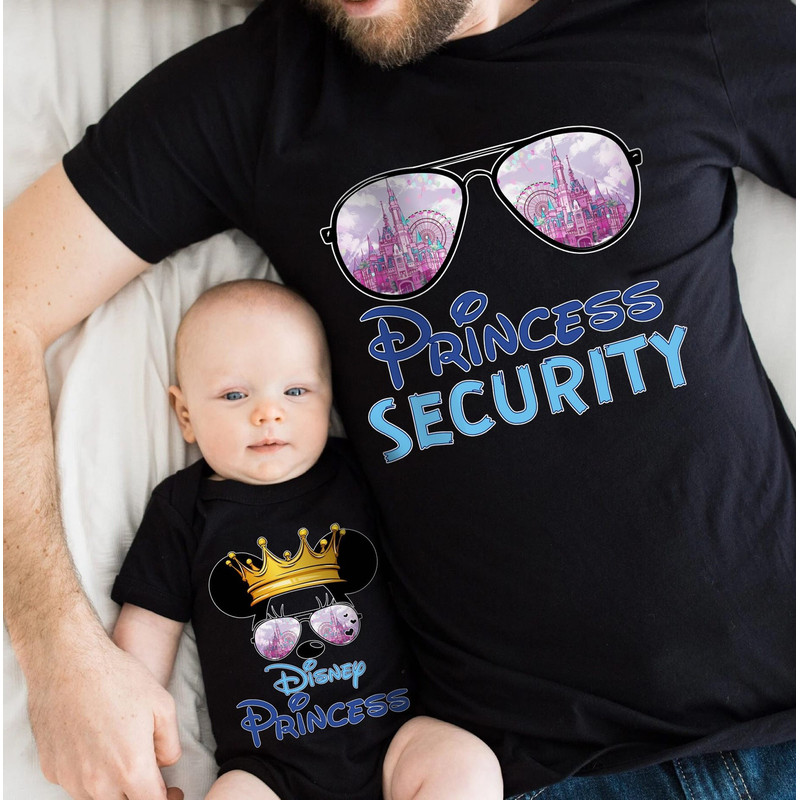 Minnie Mouse Princess Security Shirt, Disneydad Shirt, Daughter and Dad Matching Shirt, Disneyland Tee for Men.jpg