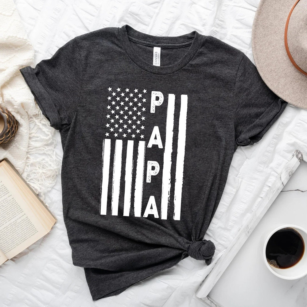 Papa T-Shirt American Flag US Papa Fathers Day Gift Idea, Fathers Day Gift Ideas, Gift For Dad, Father Shirt, Papa Shirt.jpg