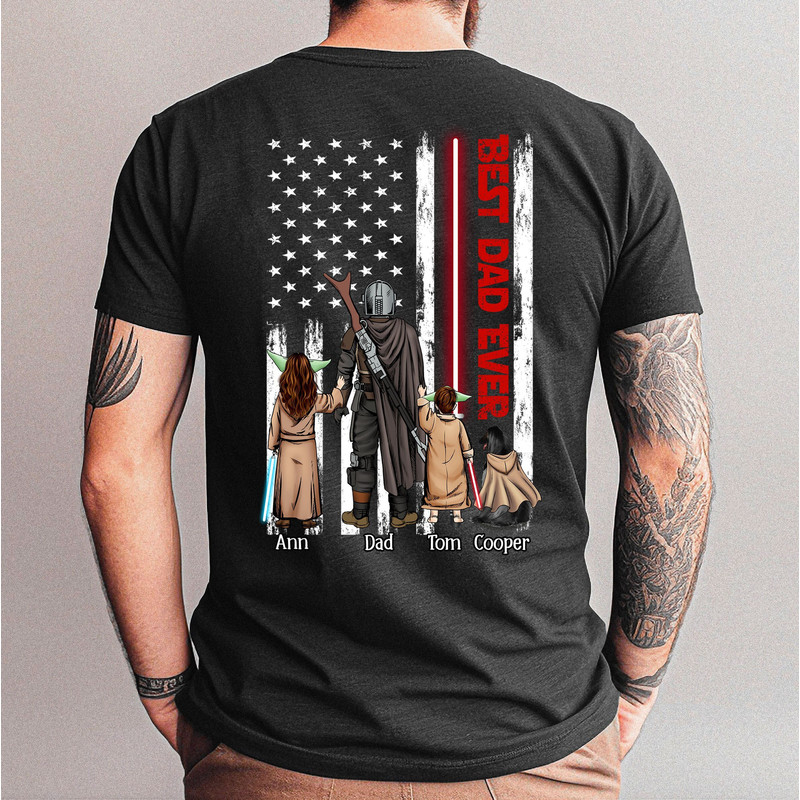 Personalized Best Dad Ever Shirts, Fathers Day Gift Shirt, Dad Shirt With Names, Custom Daddy With Children Names Tee.jpg