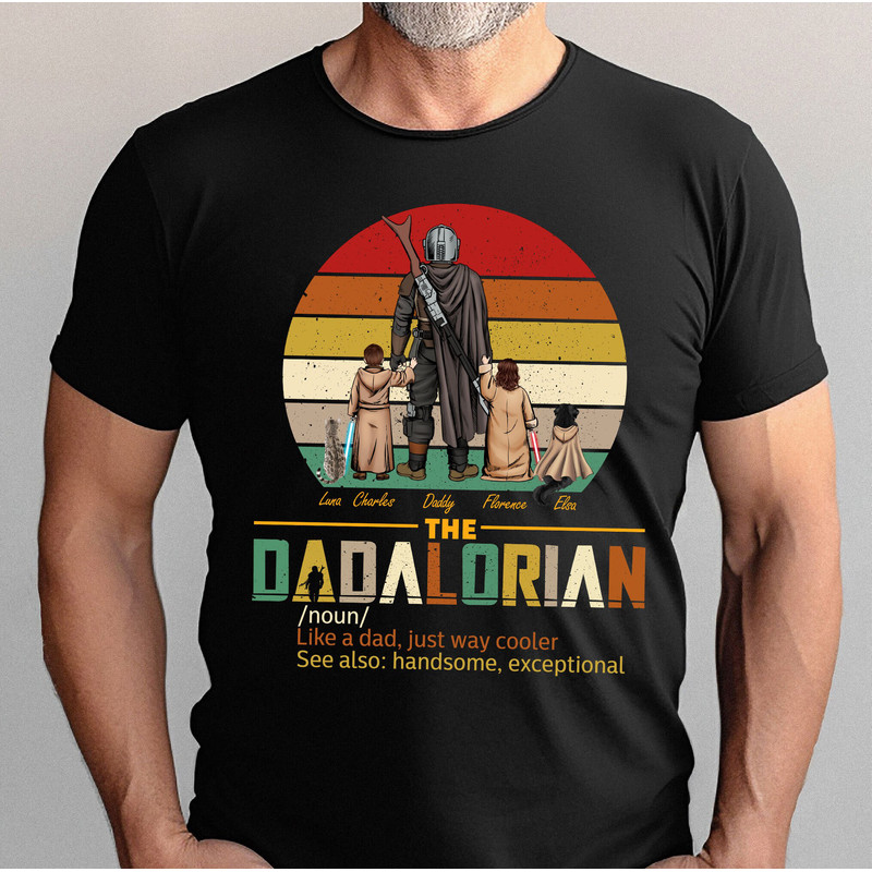 Personalized Dadalorian With Kids Shirt, Noun Like A Dad, Fathers Day Tee, Fathers Day,Gift For Dad, Funny Daddy Shirt.jpg