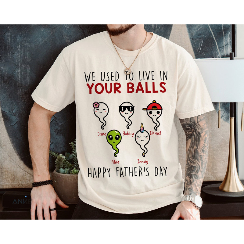 Personalized Sperms Dad Shirt with Kids Name, Fathers Day Shirts, Funny Dad Gifts, Personalized Gifts For Dad.jpg