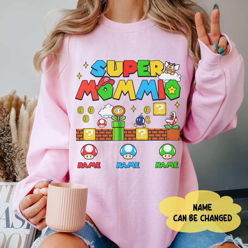 Super Mario Mother Day Shirt, Super Mario Bros Mom Shirt, Super Mommio Shirt, Mother Day Shirt, Gamer Mom Shirt.jpg