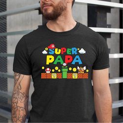 super papa shirt, super hero papa shirts, funny papa grandpa shirts, fathers day gift for papa, best papa gift