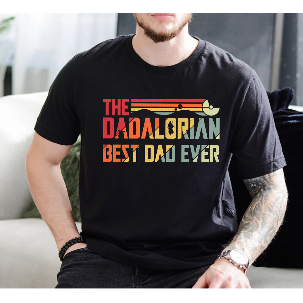 Vintage Star Wars The Dadalorian Best Dad Ever Shirt, Star Wars Dad Shirt, Fathers Day Tee, Birthday Gift Tee.jpg