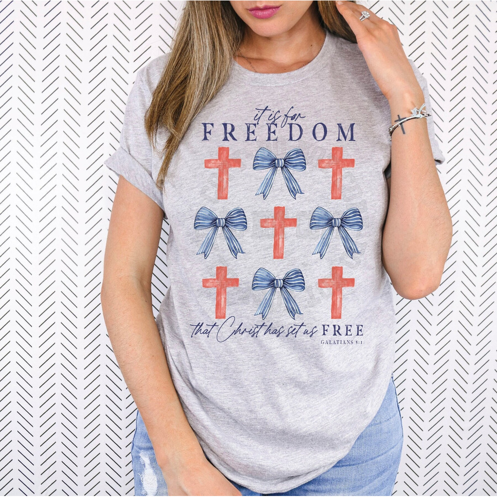 4th of July Coquette Crosses Shirt, Shirts for Women, Shirt for Kids, Custom Shirt, Personalized Shirt, Graphic Tee for Women,  #5203.jpg