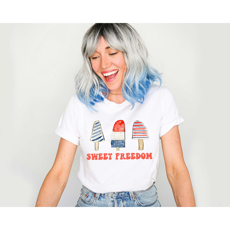 4th of July Shirt, Sweet Freedom Shirt, Ice Cream Summer Shirt, 4th Of July Outfit Mommy Me Matching Fourth of July Shirt, Kids Toddler Baby.jpg