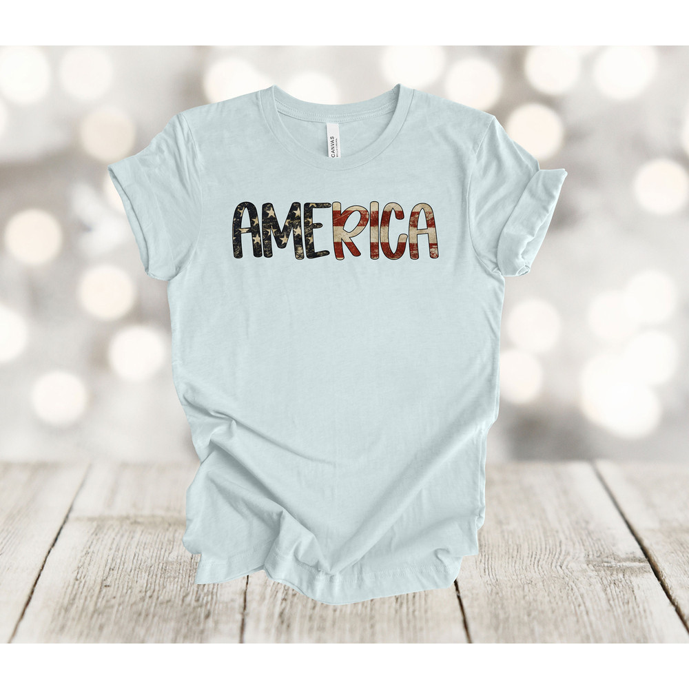 Cute And Simple Red White And Blue America, Premium Soft Shirt, 2x, 3x, 4x, Plus Sizes Available, 4th Of July, Independence Day Tee Shirt.jpg