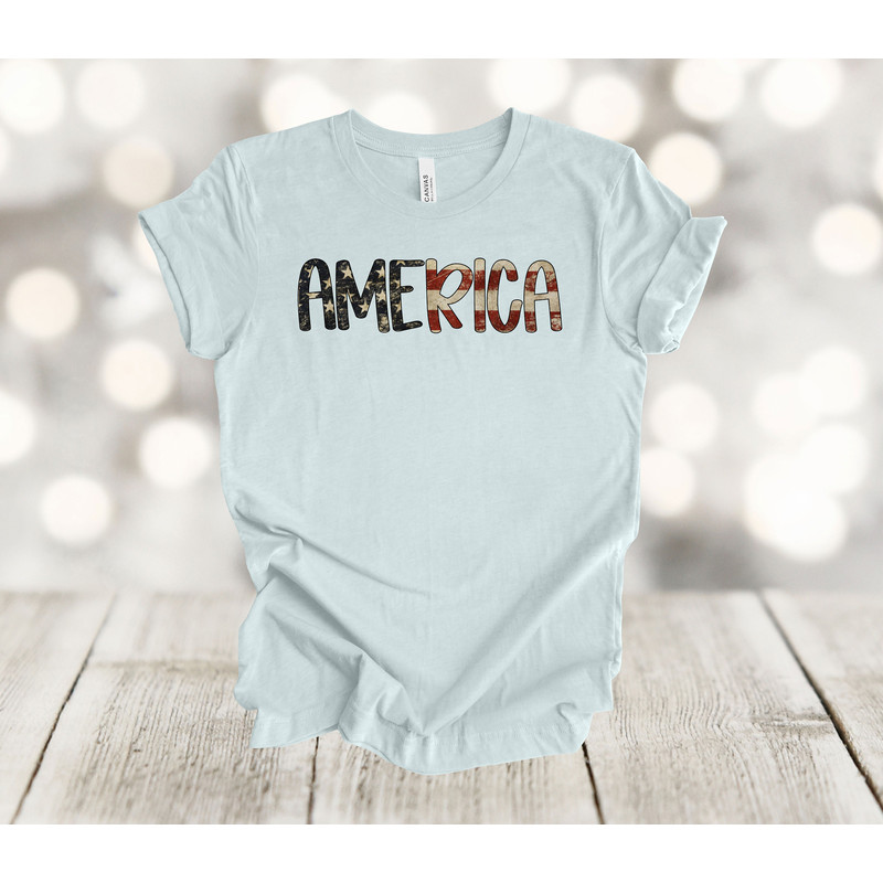 Cute And Simple Red White And Blue America, Premium Soft Shirt, 2x, 3x, 4x, Plus Sizes Available, 4th Of July, Independence Day Tee Shirt.jpg