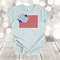 Independence Day Shirt, Chevron Flag With Flowers, July 4th Shirt, Premium Unisex Tee, Plus Size 2x, 3x, 4x Available.jpg