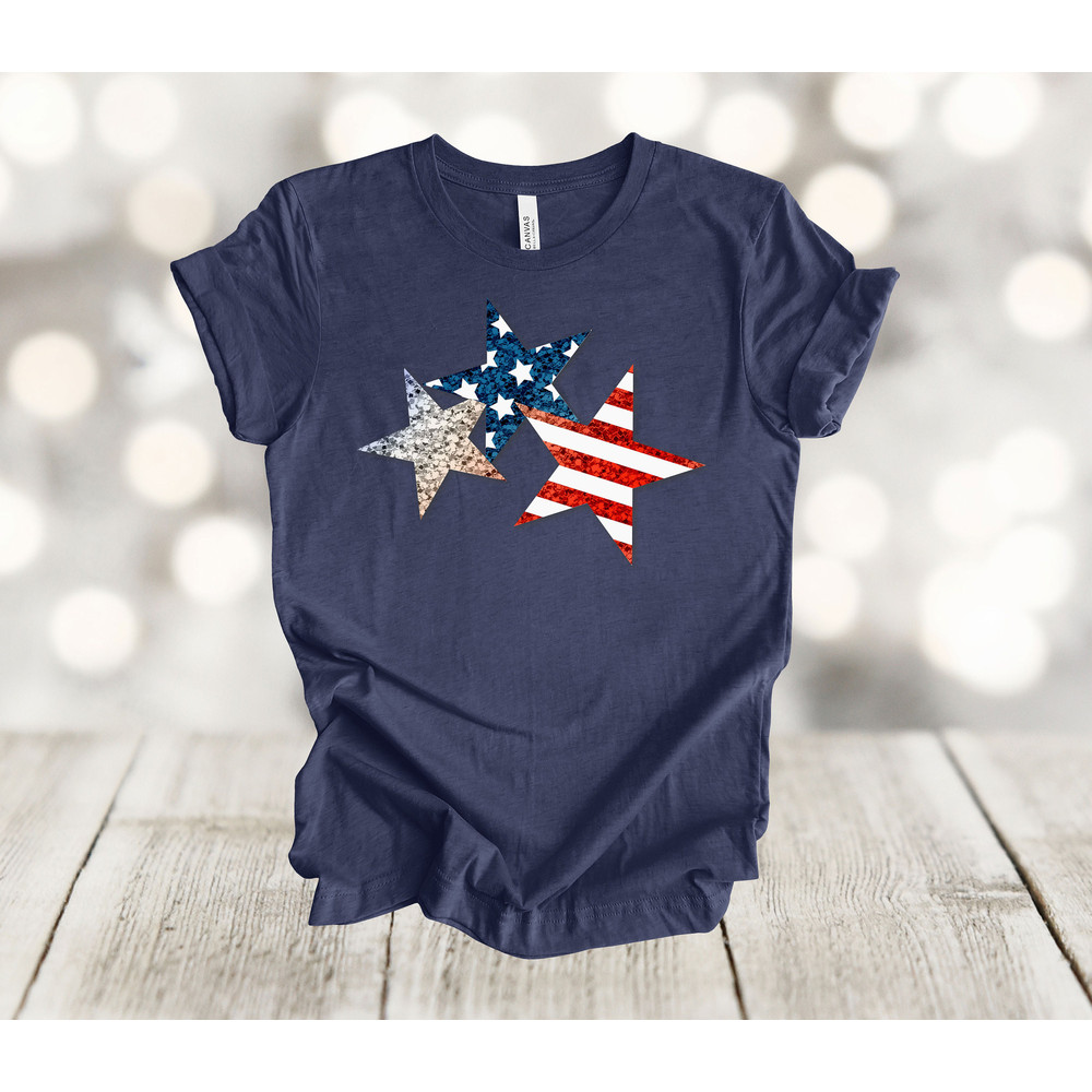 Independence Day Shirt, Patriotic Stars, USA, Red White And Blue, Premium Soft Unisex, Plus Sizes Available 2x, 3x, 4x.jpg