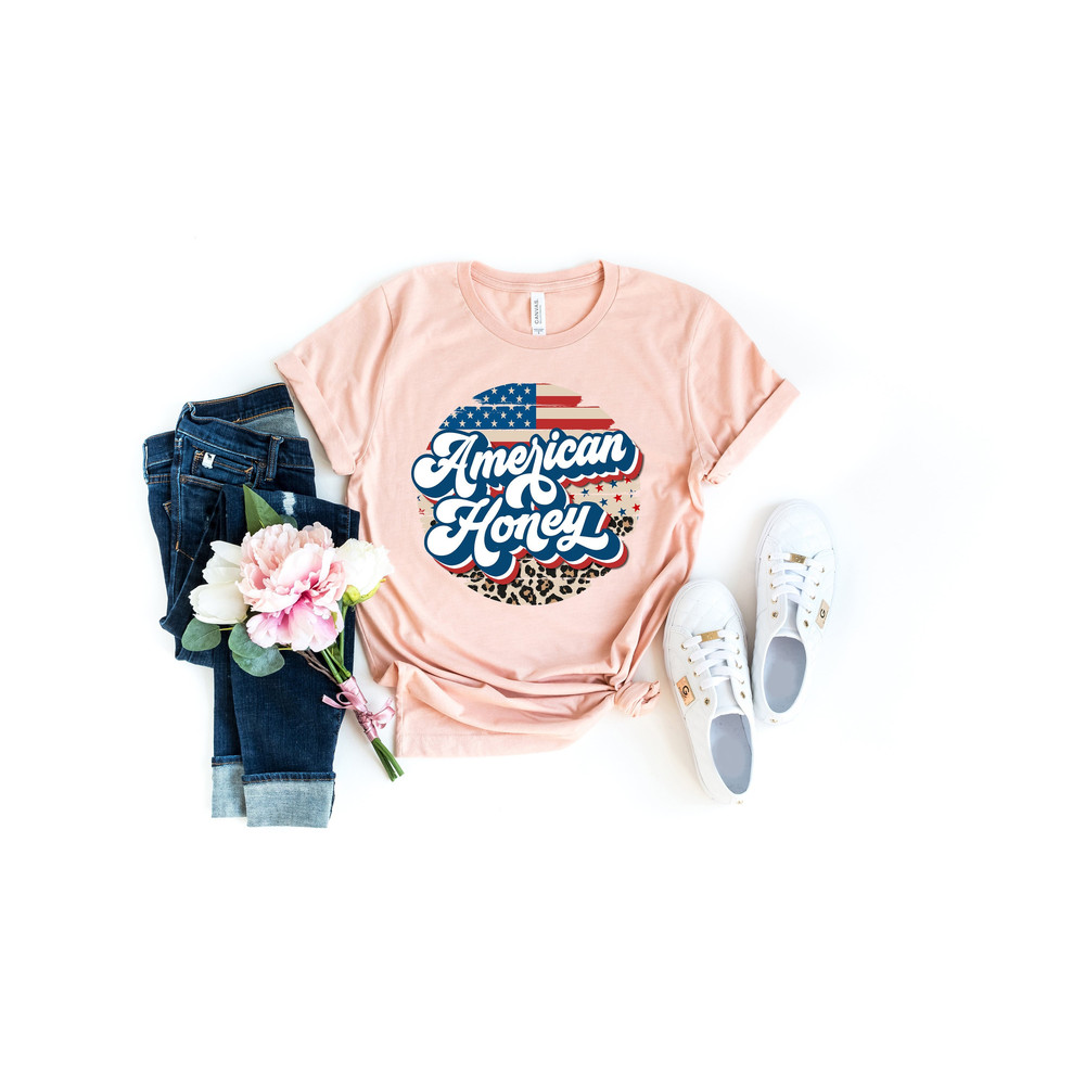 American Honey Shirt, Cute 4th July Shirt, Retro American Honey Shirt, 4th Of July, Patriotic Shirt #.jpg