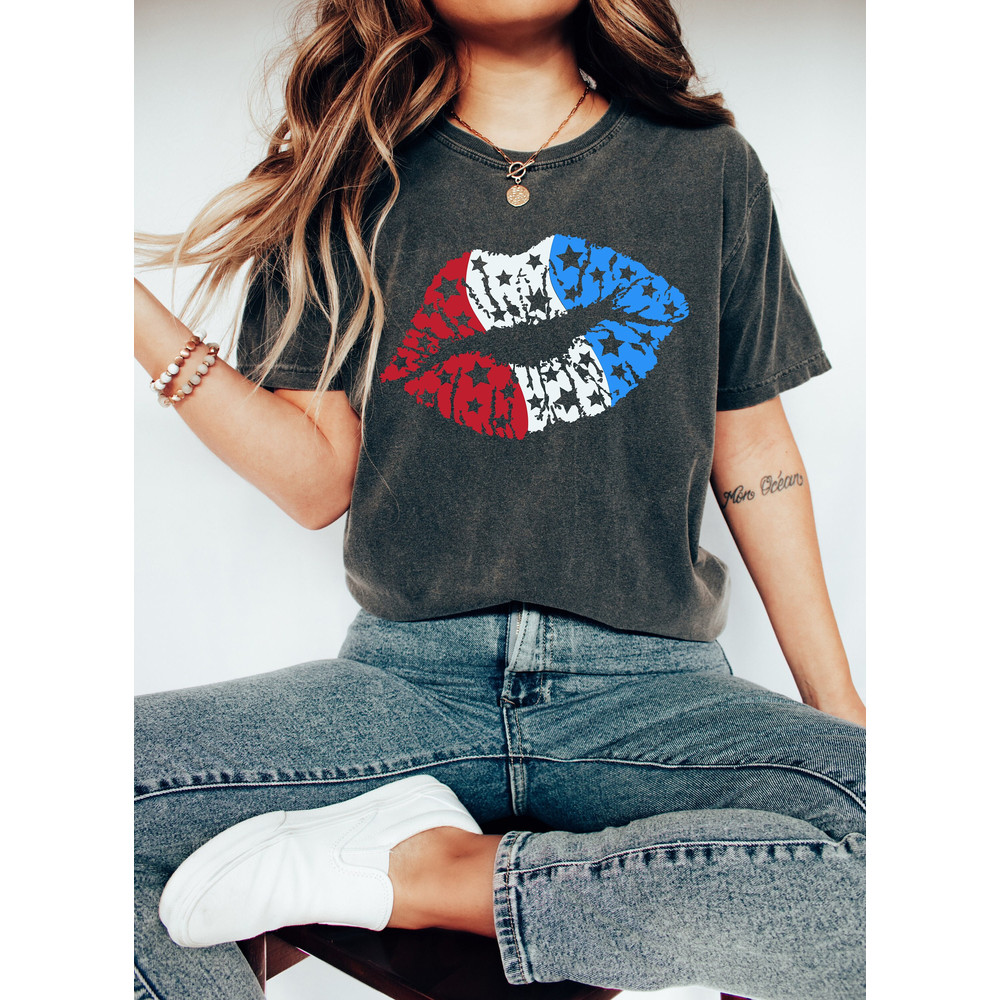 4th of July Lips Shirt, 4th Of July shirt, Retro USA shirt, American flag lips shirt, Fourth Of Jul shirt, Star Spangle 4th of July shirt,.jpg